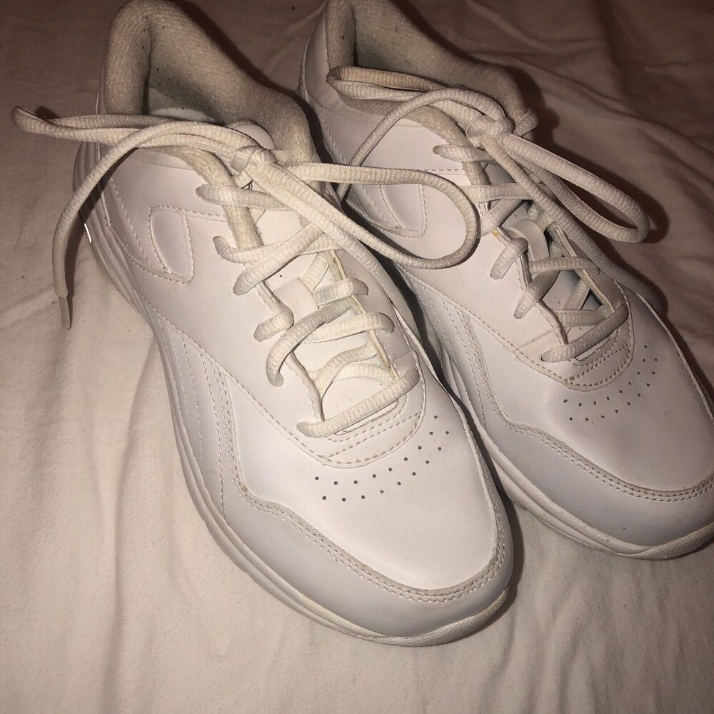 Reebok Womens Walk DMX Max All White Running Shoes Sneakers Size 5.5 OG Style